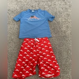 Tommy Bahama 5 swim trunks shirt set